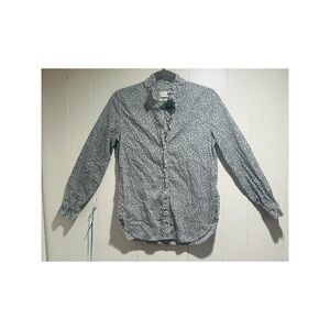 J. Crew Blue and White Casual Button Down Shirt